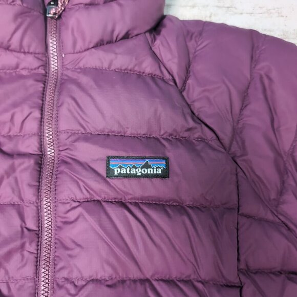 Patagonia Purple Netplus Girls Size Mefium Lightweight Down Puffer - Picture 2 of 7
